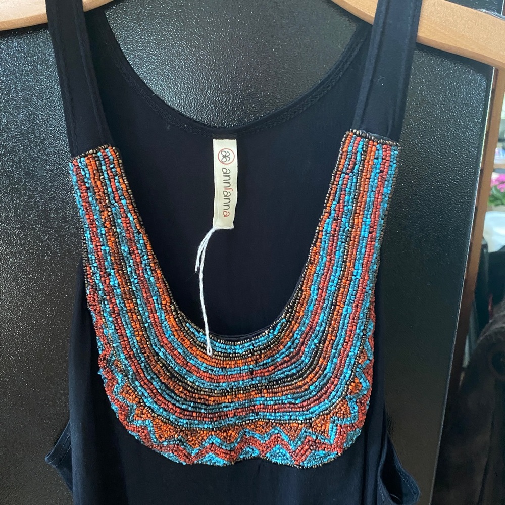 AnniAnna T-dress w/beading OS - Picture 2 of 5